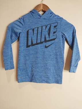 Nike Dri-FIT Blue Youth Boys Size 5 Pullover Long Sleeve Hoodie Sweatshirt